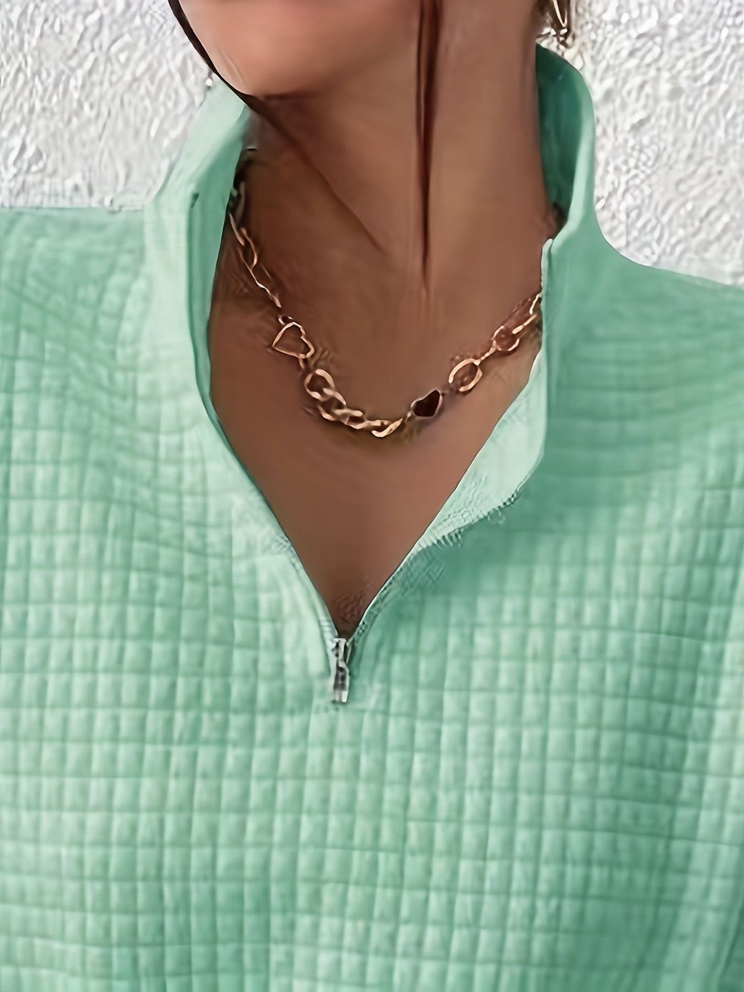 Paige | Textured Quarter-Zip Pullover