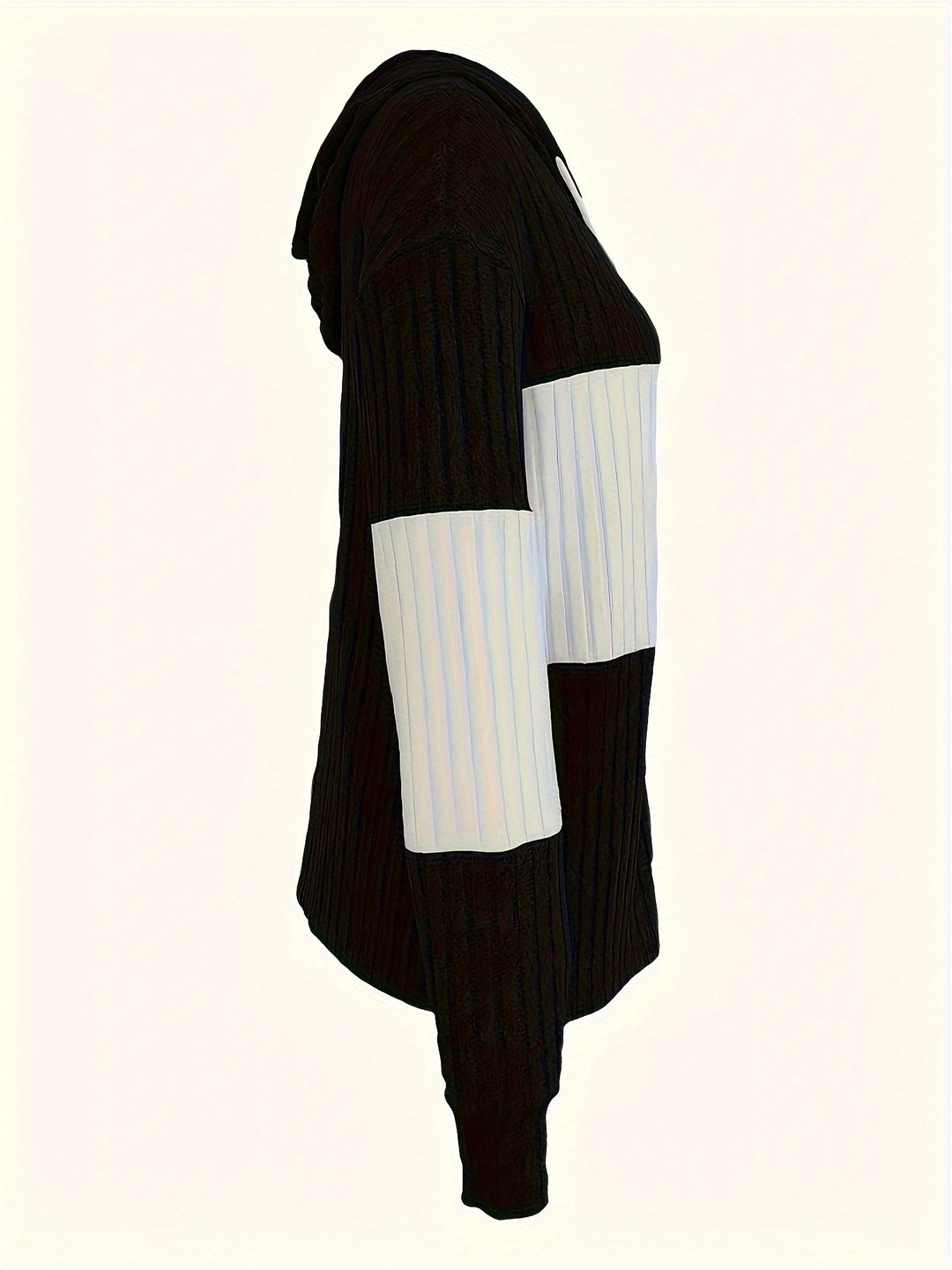 Talia | Ribbed Colour-Block Zip-Up Hoodie