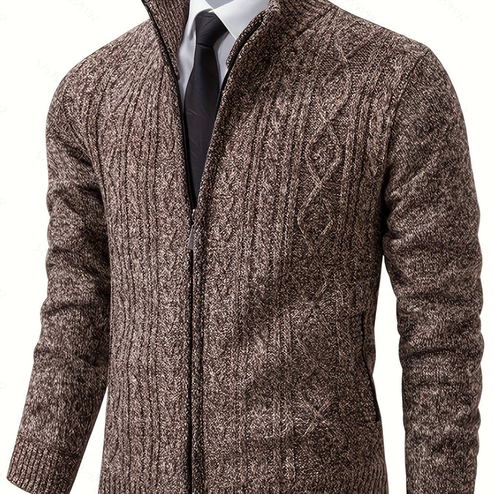 Warren | Textured Zip-Up Cardigan