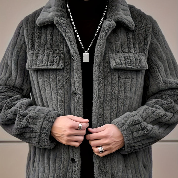 Rhys | Textured Button-Front Jacket
