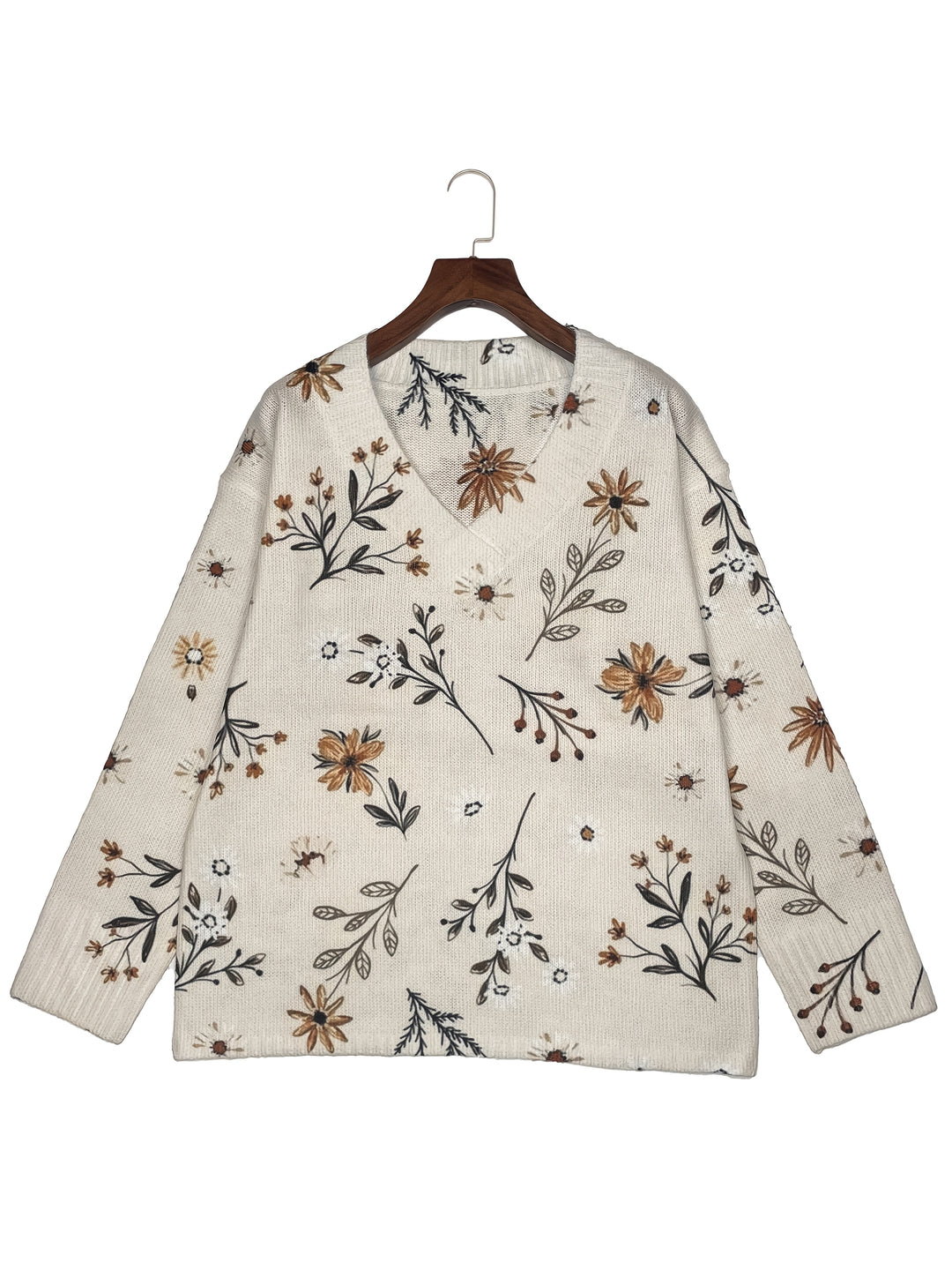 Adelaide | Botanical V-Neck Sweater