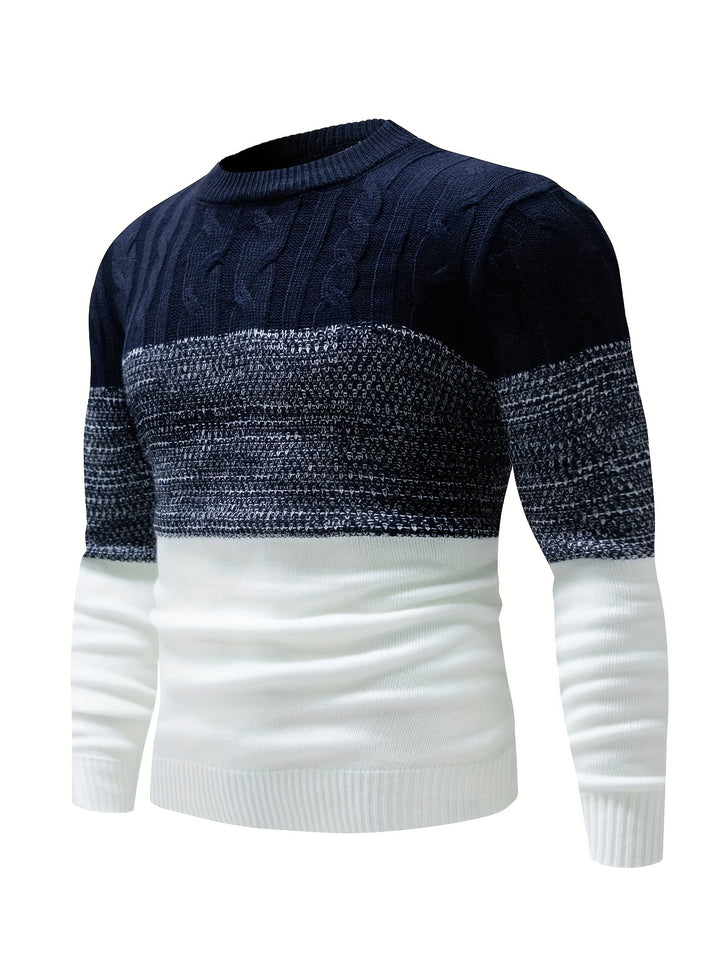 Clayton | Colour-Block Crew Neck Sweater