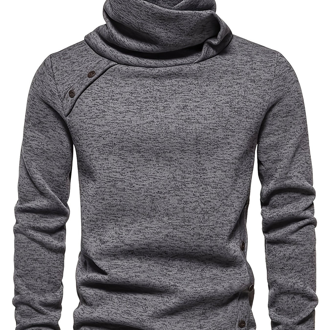 Marcus | Slouchy Cowl-Neck Button-Detail Sweater