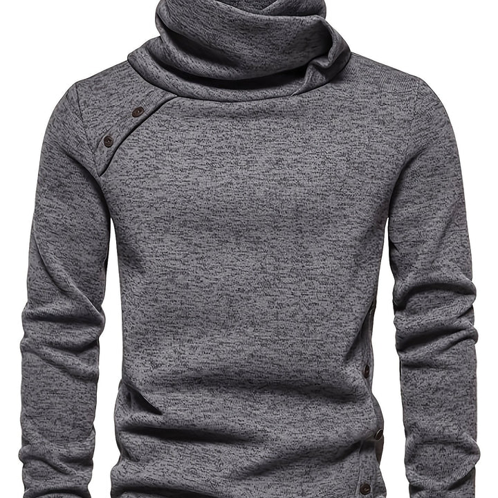 Marcus | Slouchy Cowl-Neck Button-Detail Sweater