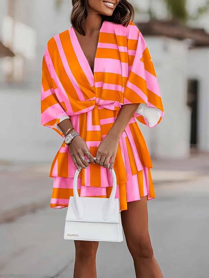 Valerie | Printed Wrap Mini Dress