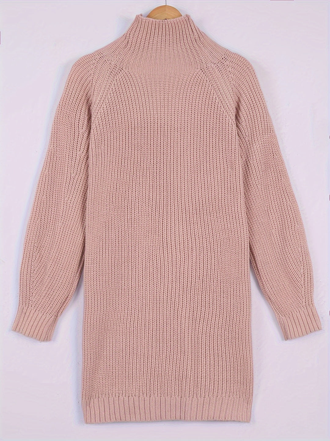 Elaine | Relaxed Half-Turtleneck Sweater Dress
