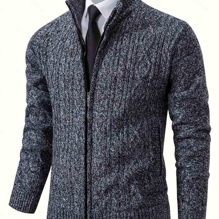 Warren | Textured Zip-Up Cardigan