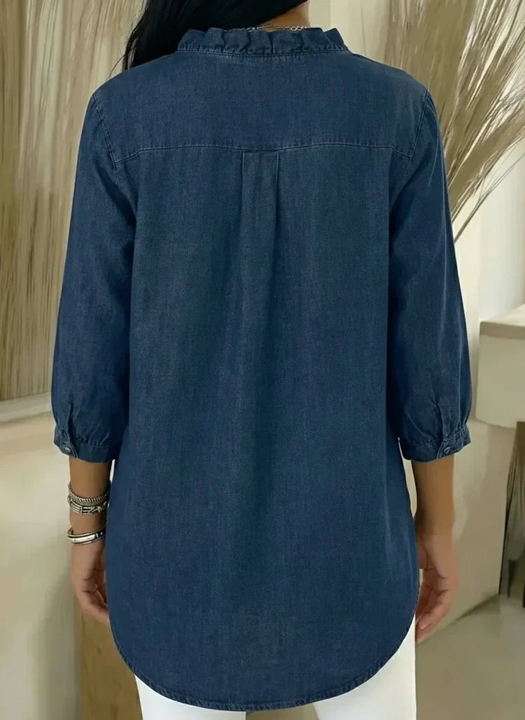 Elisa | Stylish Ruffle Mid Sleeve Blouse