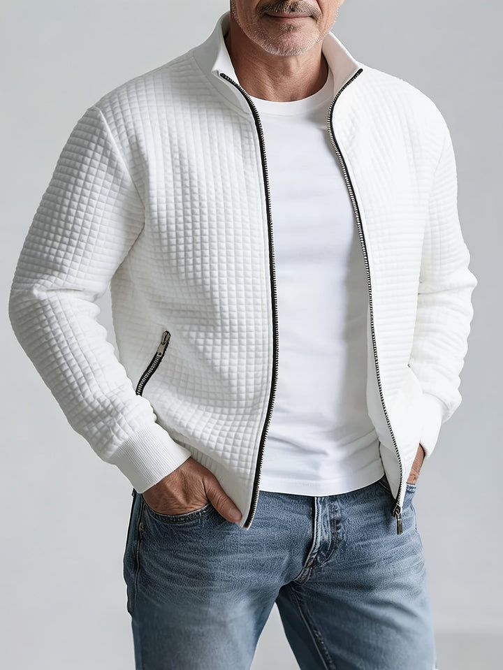 Sullivan | Textured Stand-Collar Zip Jacket