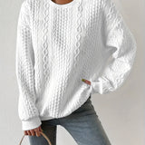 Leona | Textured Crewneck Sweatshirt