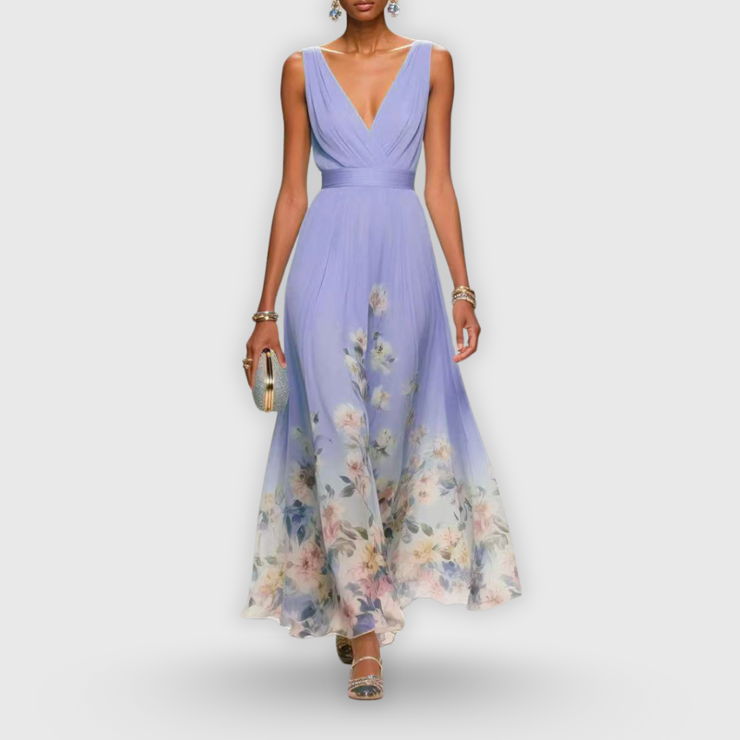 Arielle | Elegant Sleeveless Floral Dress
