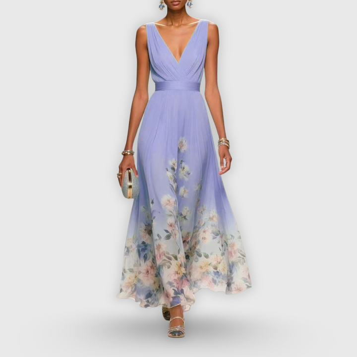 Arielle | Elegant Sleeveless Floral Dress