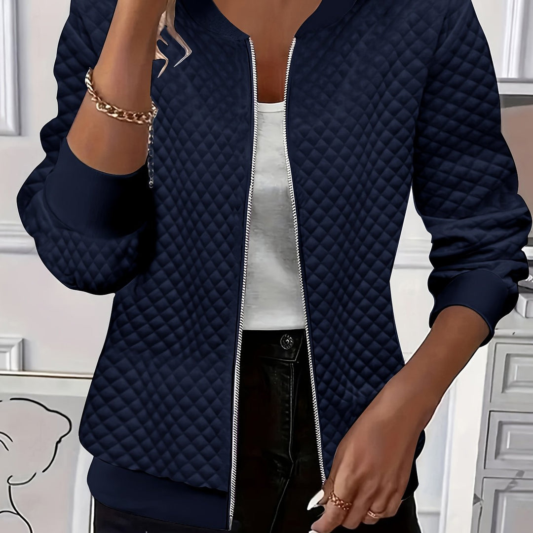 Rowena | Textured Zip-Front Jacket