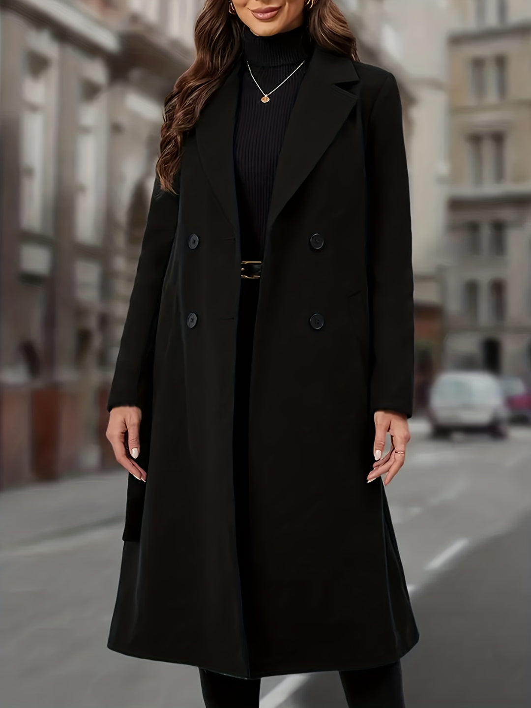 Genevra | Double-Breasted Longline Coat