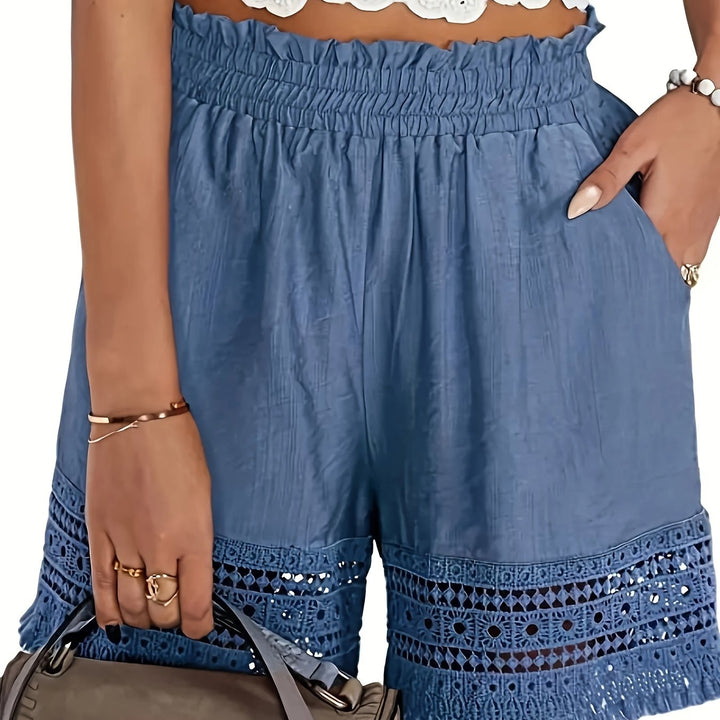 Lydia | Lace-Trim Relaxed Summer Shorts