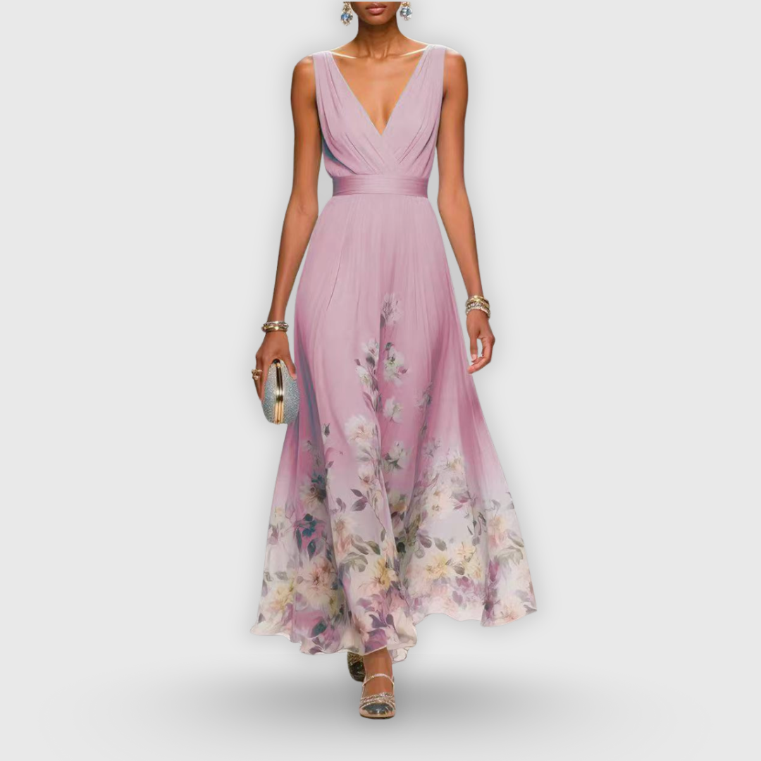 Arielle | Elegant Sleeveless Floral Dress