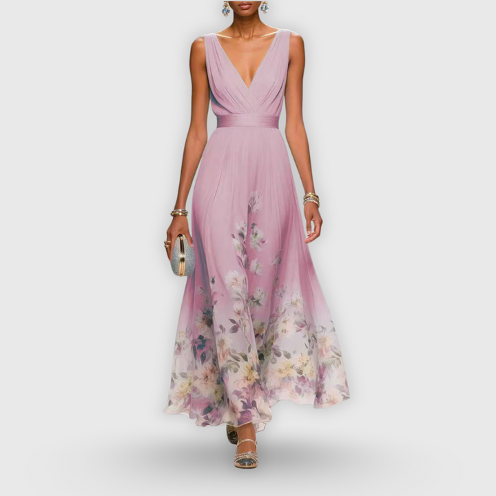 Arielle | Elegant Sleeveless Floral Dress