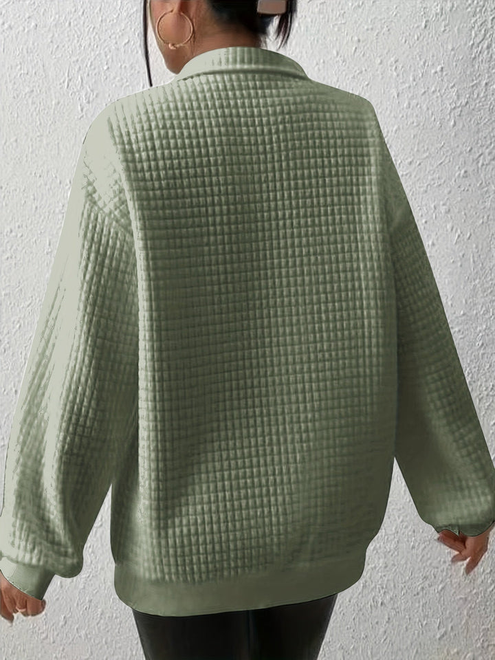 Paige | Textured Quarter-Zip Pullover