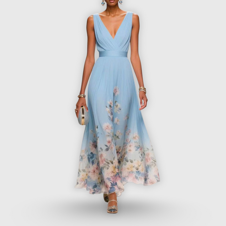 Arielle | Elegant Sleeveless Floral Dress