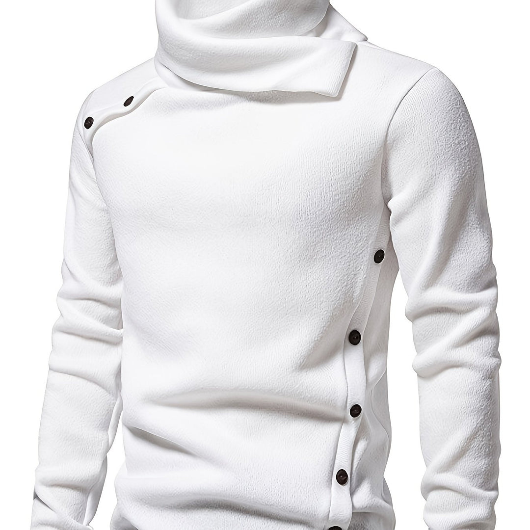 Marcus | Slouchy Cowl-Neck Button-Detail Sweater