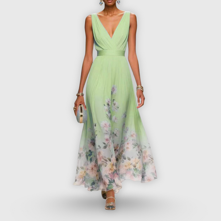 Arielle | Elegant Sleeveless Floral Dress