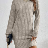 Eloise | Ribbed Turtleneck Sweater Dress