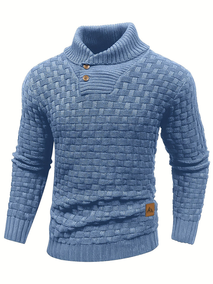 Garrett | Textured Shawl-Collar Sweater