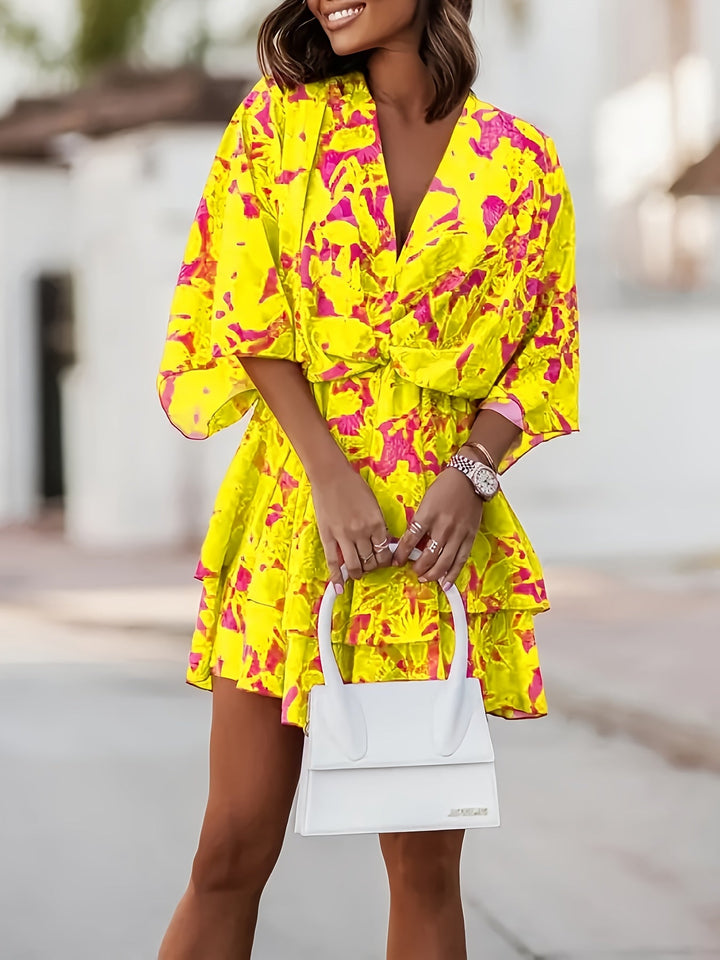 Valerie | Printed Wrap Mini Dress