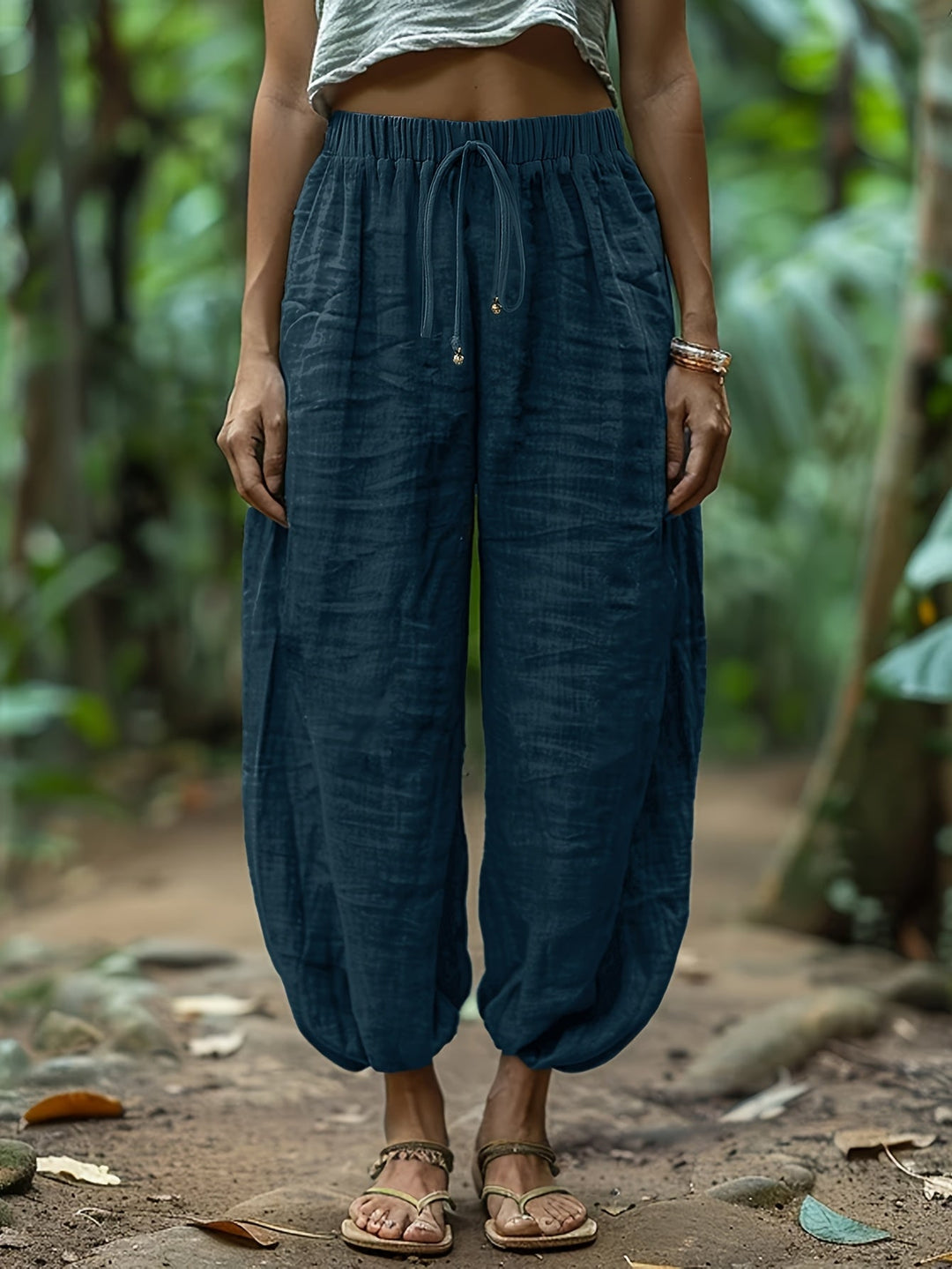 Maya | Relaxed Drawstring Harem Trousers