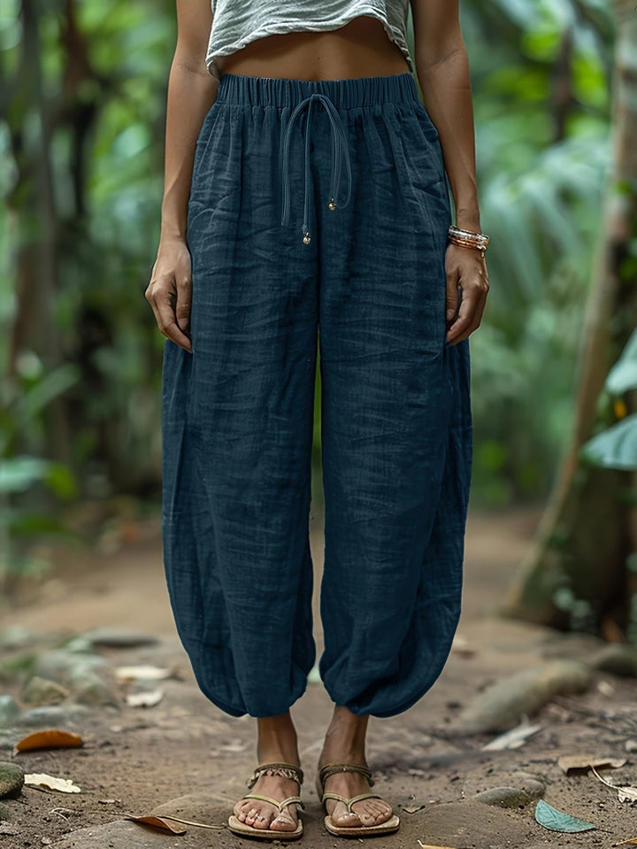 Maya | Relaxed Drawstring Harem Trousers