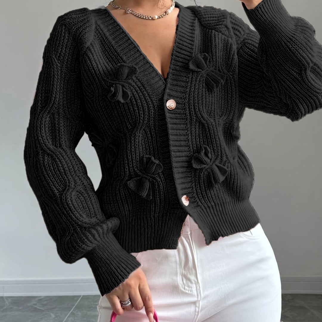 Faye | Soft Bow-Detail Cardigan