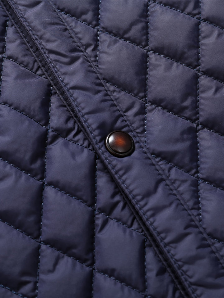 Thatcher | Diamond-Quilted Stand-Collar Jacket