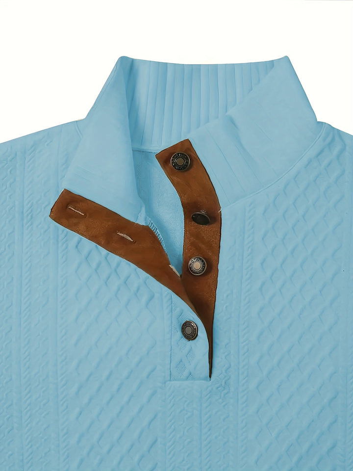 Sawyer | Textured Stand-Collar Sweater