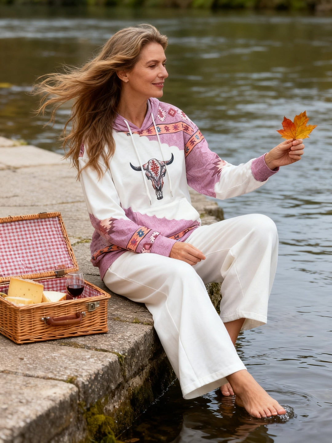 Fern | Western-Print Hoodie