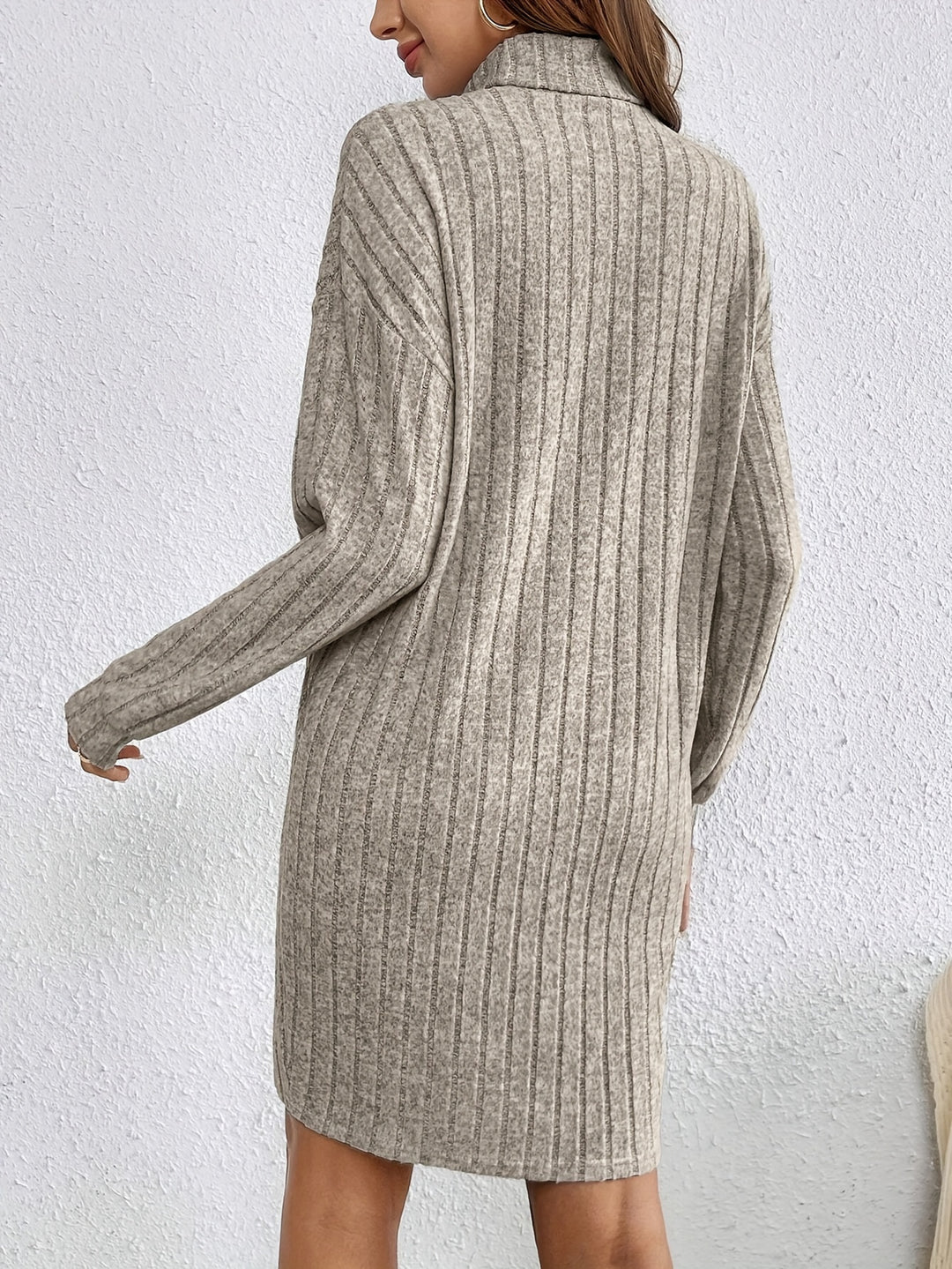 Eloise | Ribbed Turtleneck Sweater Dress