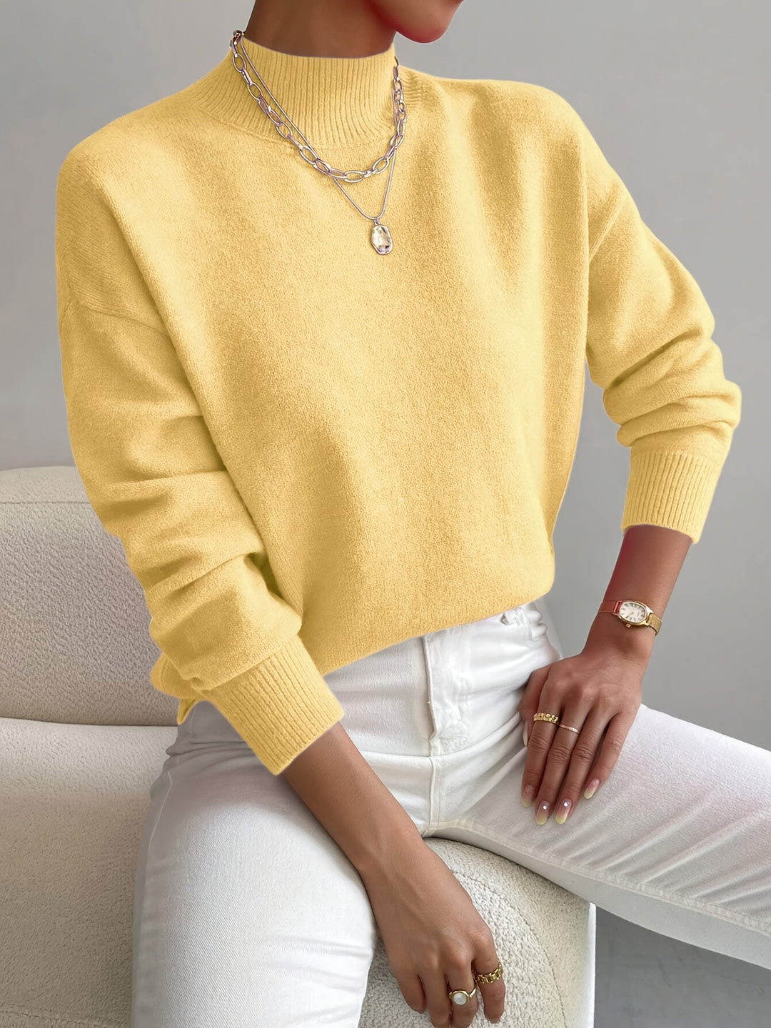 Lucille | Cozy Mock Neck Sweater