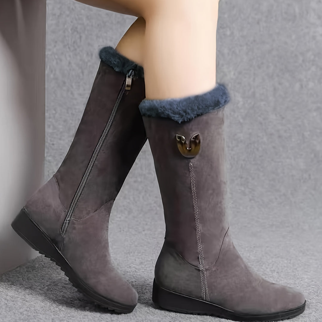 Lorna | Cozy Fur-Trimmed Winter Boots
