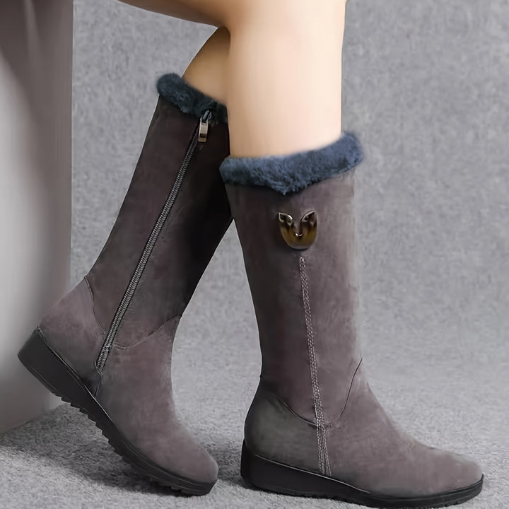 Lorna | Cozy Fur-Trimmed Winter Boots