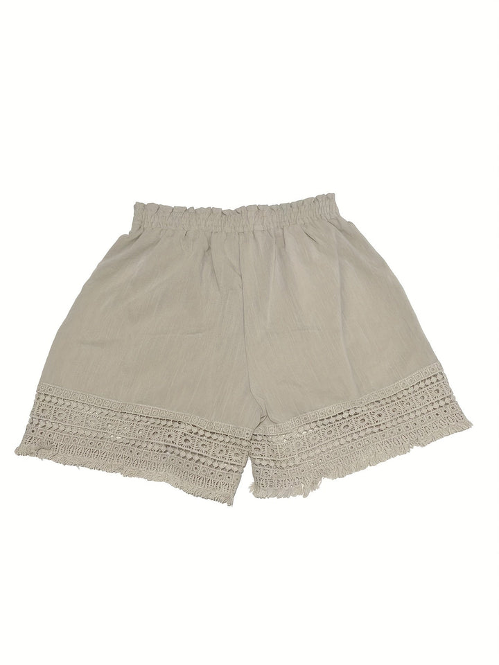 Lydia | Lace-Trim Relaxed Summer Shorts