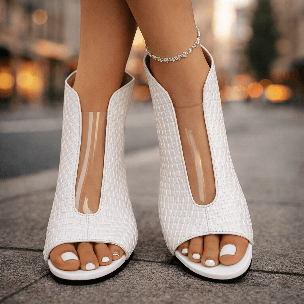Zinna | Stylish Open Toe Sculpt Heels