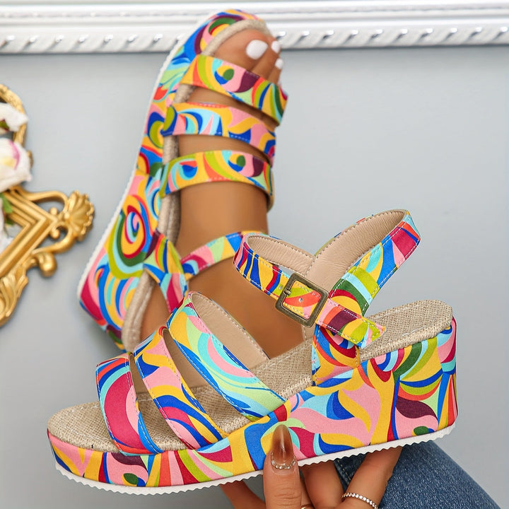 Colette | Stylish Multicolor Ankle Strap Sandals