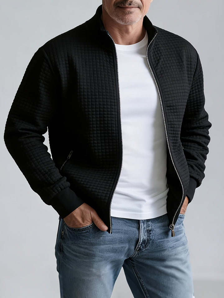 Sullivan | Textured Stand-Collar Zip Jacket