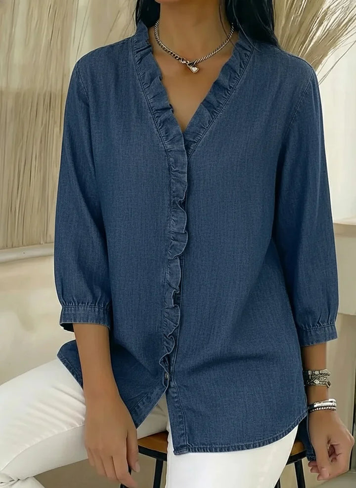 Elisa | Stylish Ruffle Mid Sleeve Blouse