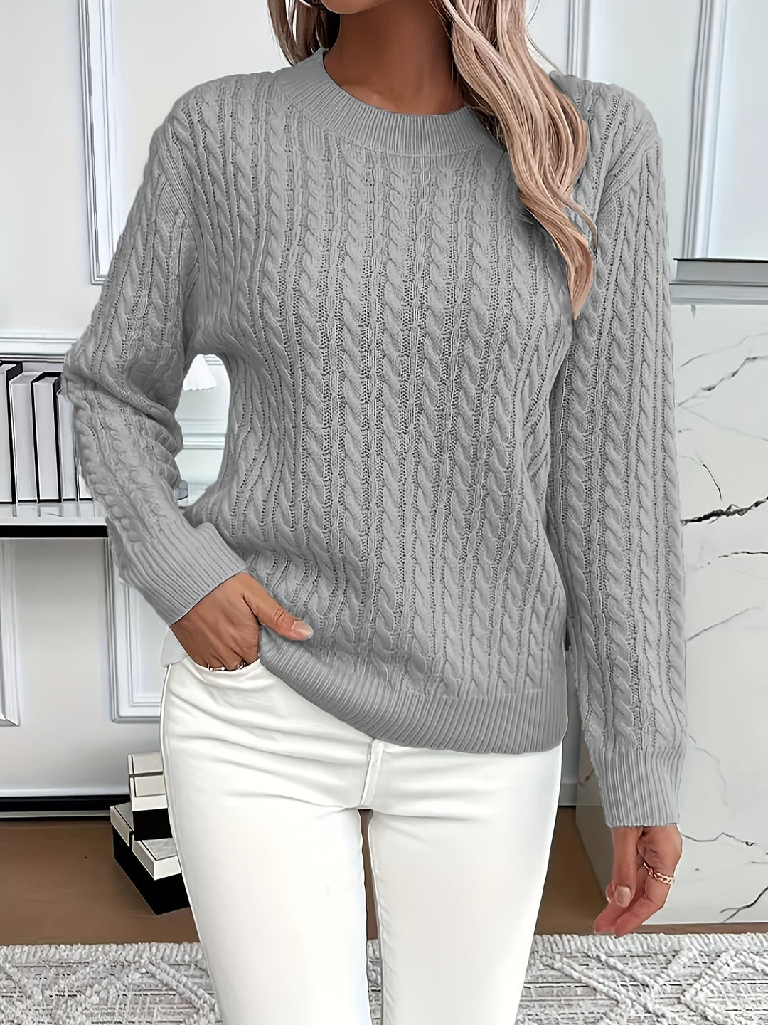 Heather | Cozy Cable-Knit Sweater