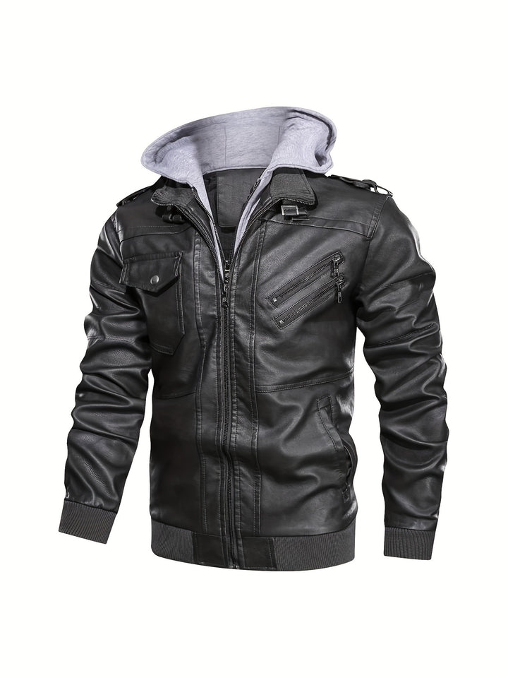 Rhys | Hooded Moto Jacket