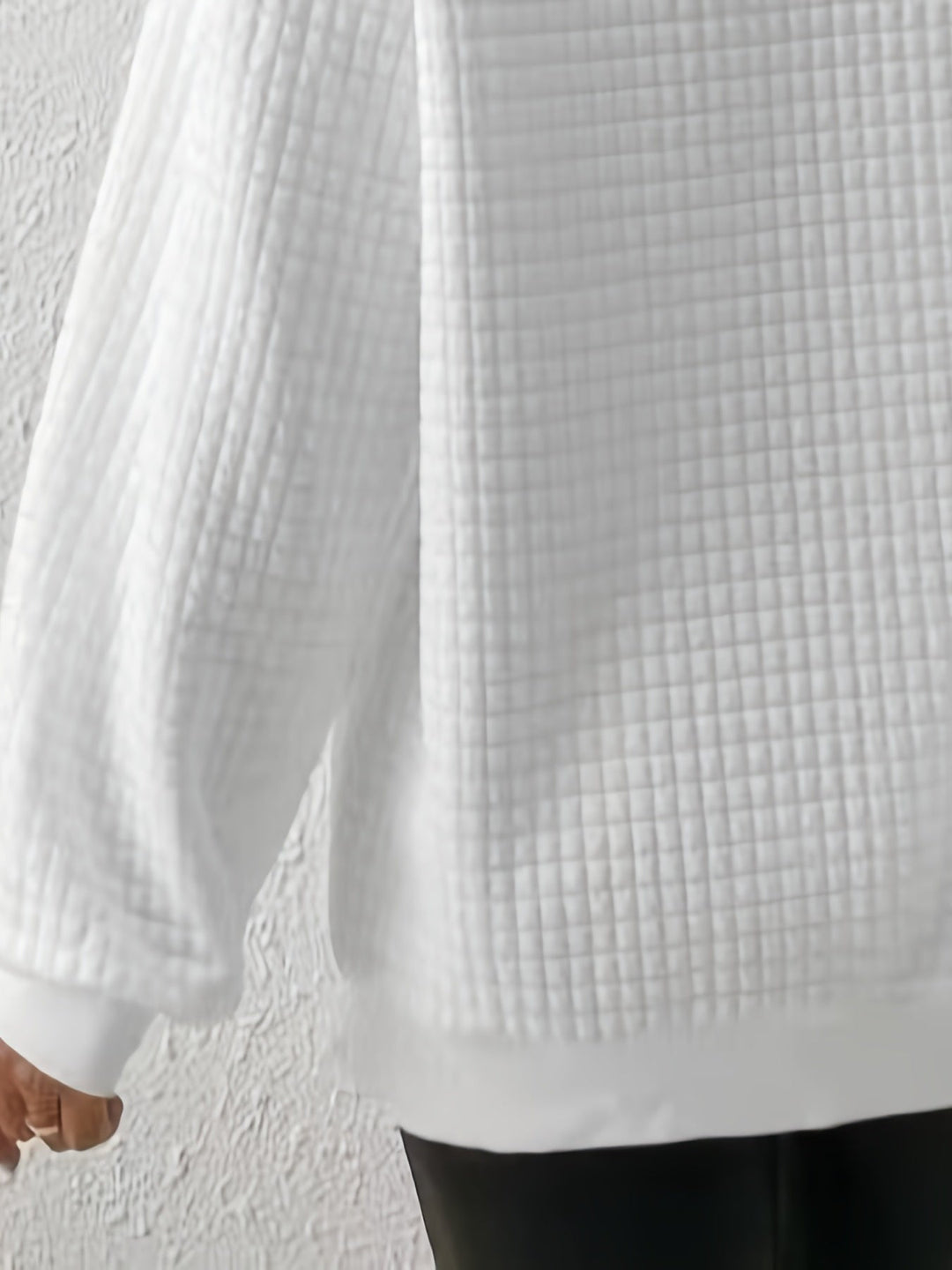 Paige | Textured Quarter-Zip Pullover