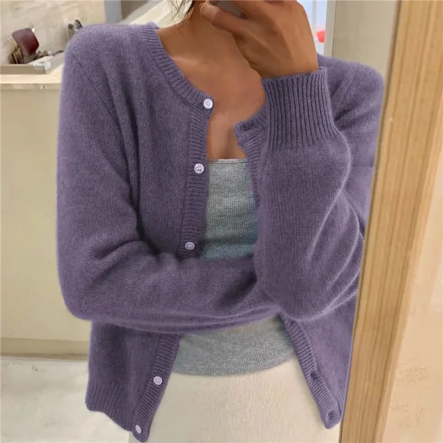 Ingrid | Soft Round-Neck Cardigan