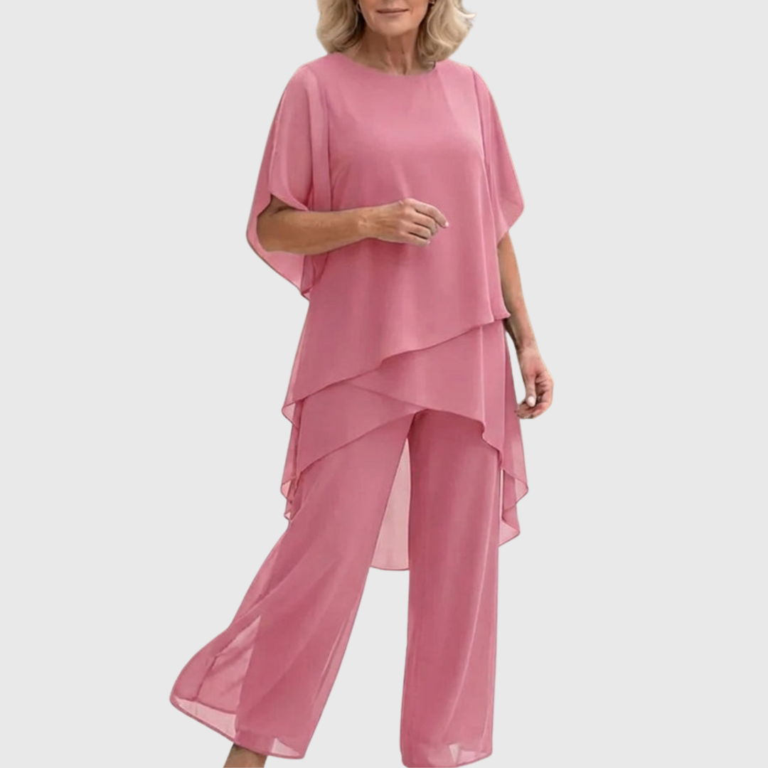 Valerie | Elegant Mid Sleeve Palazzo Set