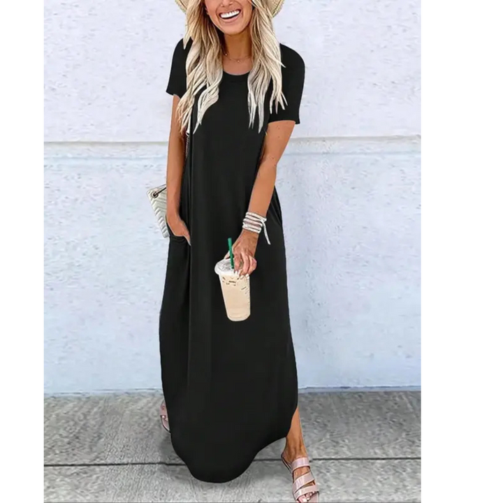 Daphne | Casual Summer Round Neck Maxi Dress