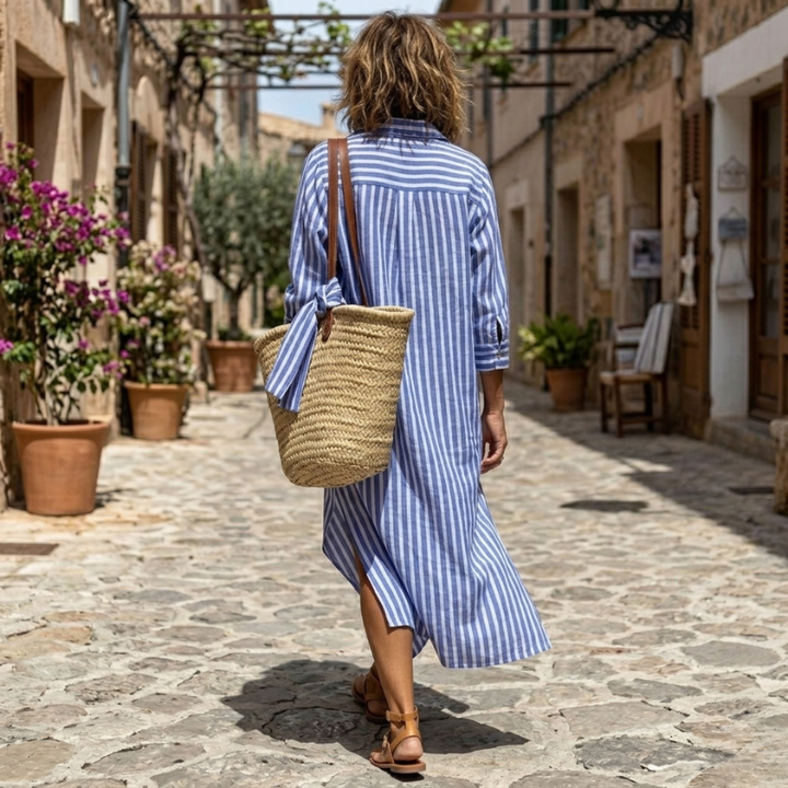 Josephine | Relaxed Striped Shirt Dress